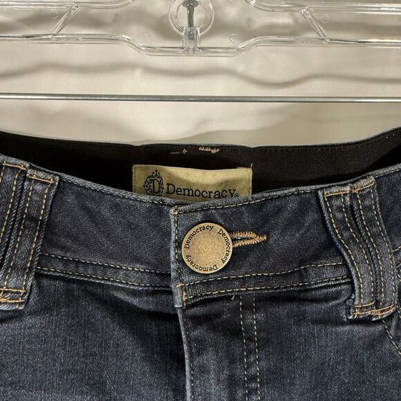 Democracy Ab Technology Jeans Women's 10 Dark Wash Blue Mid Rise Cotton Blend - Picture 4 of 13